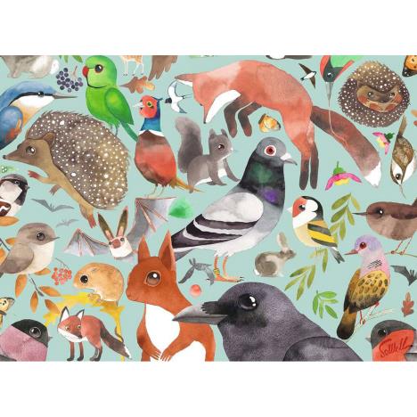 Garden Visitors 500pc Jigsaw Puzzle Extra Image 1